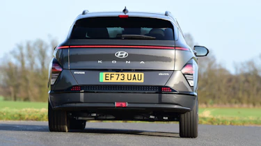 Honda e:Ny1 vs Hyundai Kona Electric - Hyundai Kona Electric rear cornering