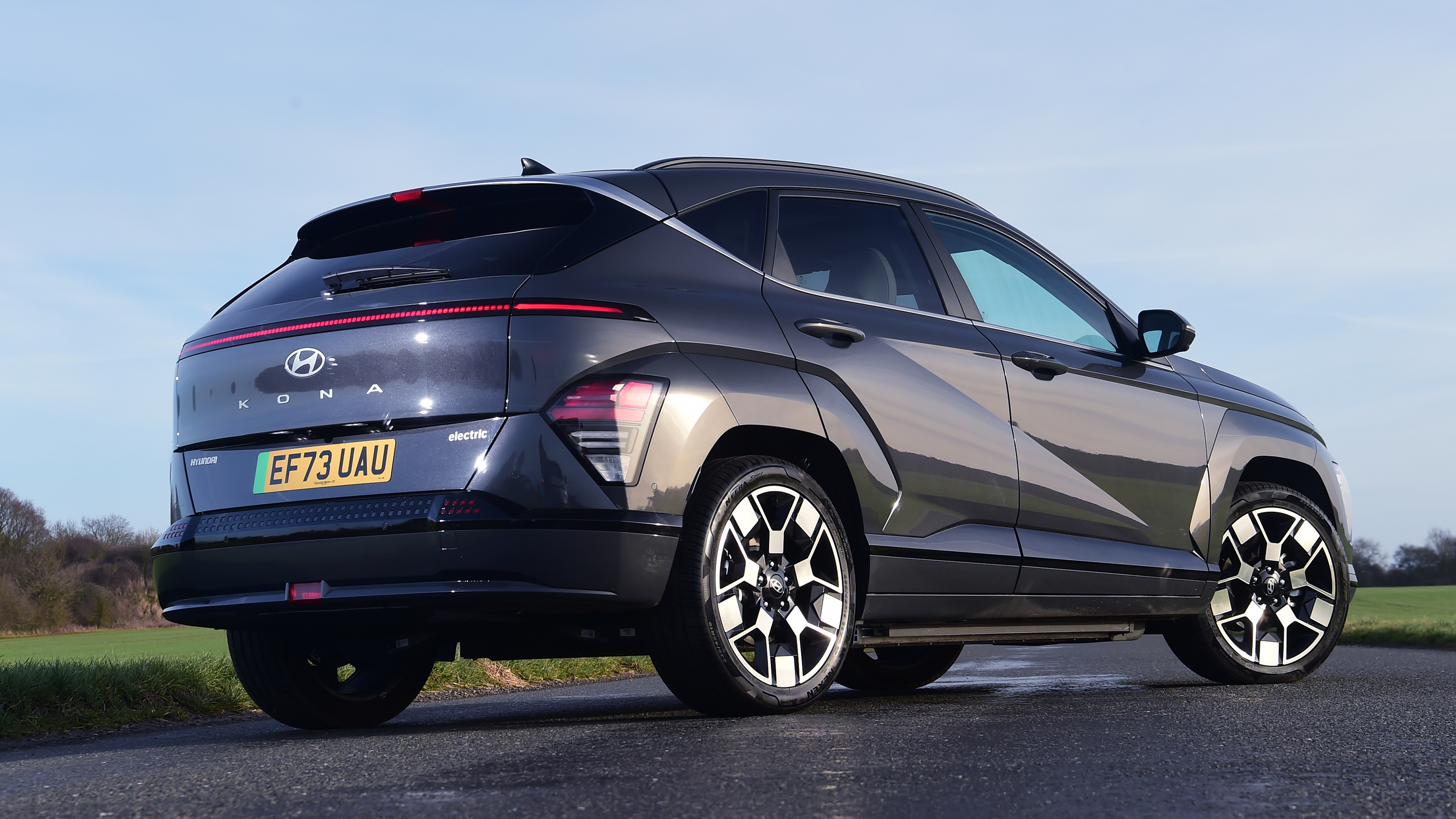 Honda e:Ny1 vs Hyundai Kona Electric - Hyundai Kona Electric rear static 