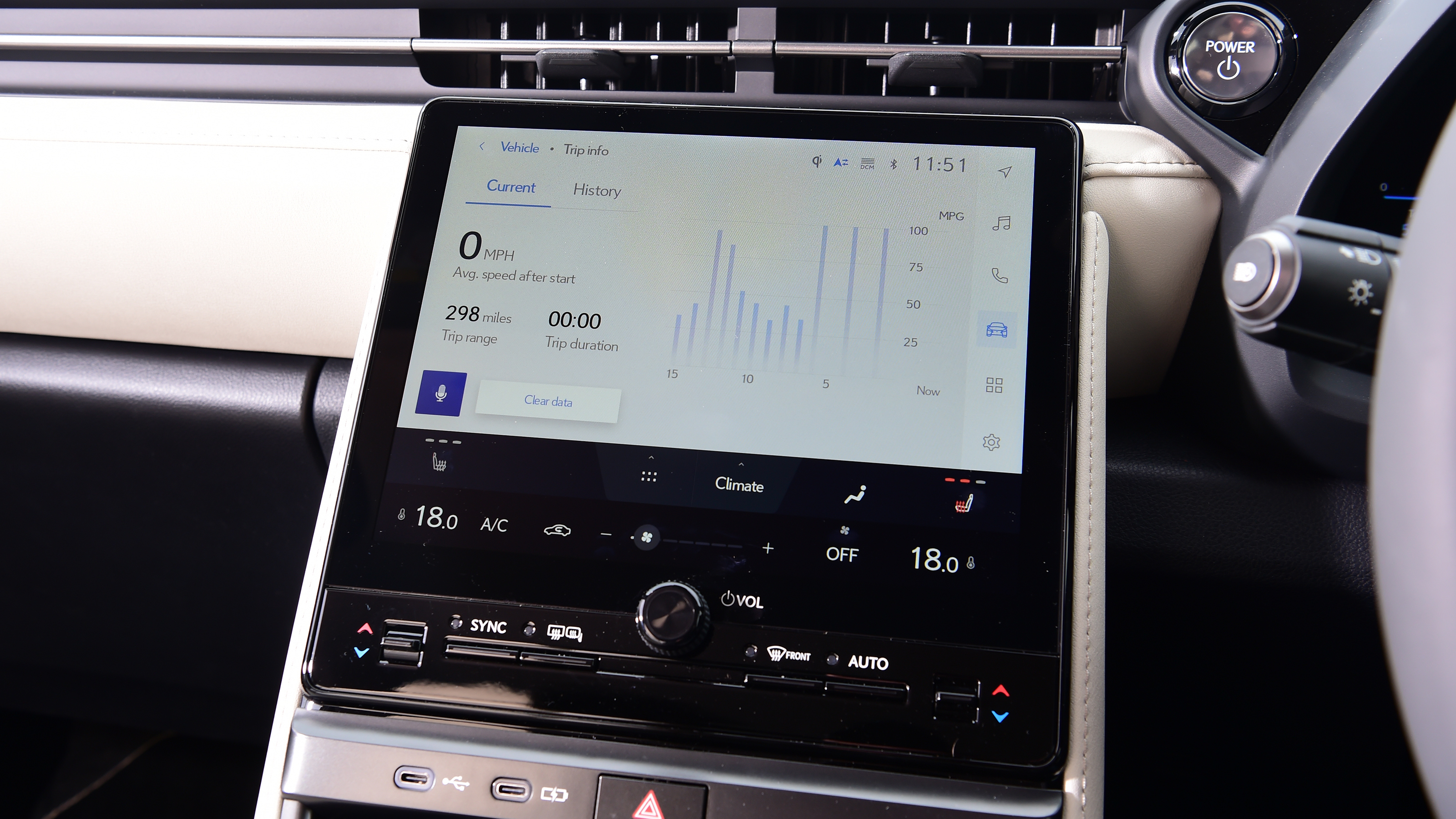 Lexus LBX - infotainment screen