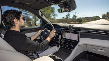 Jordan Katsianis driving the Maserati Grecale Folgore