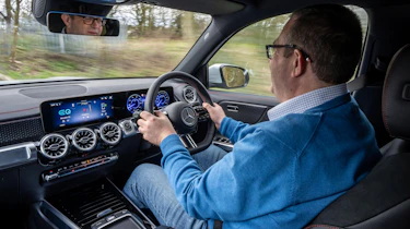 John McIlroy driving the Mercedes EQB 250+ AMG Line Executive