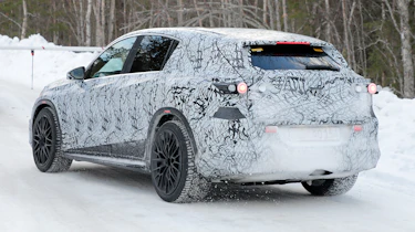 Mercedes EQC (camouflaged test car) - rear cornrering
