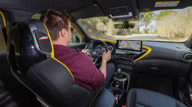 Alastair Crooks driving the Nissan Juke