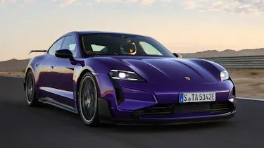 Porsche Taycan Turbo GT - front action
