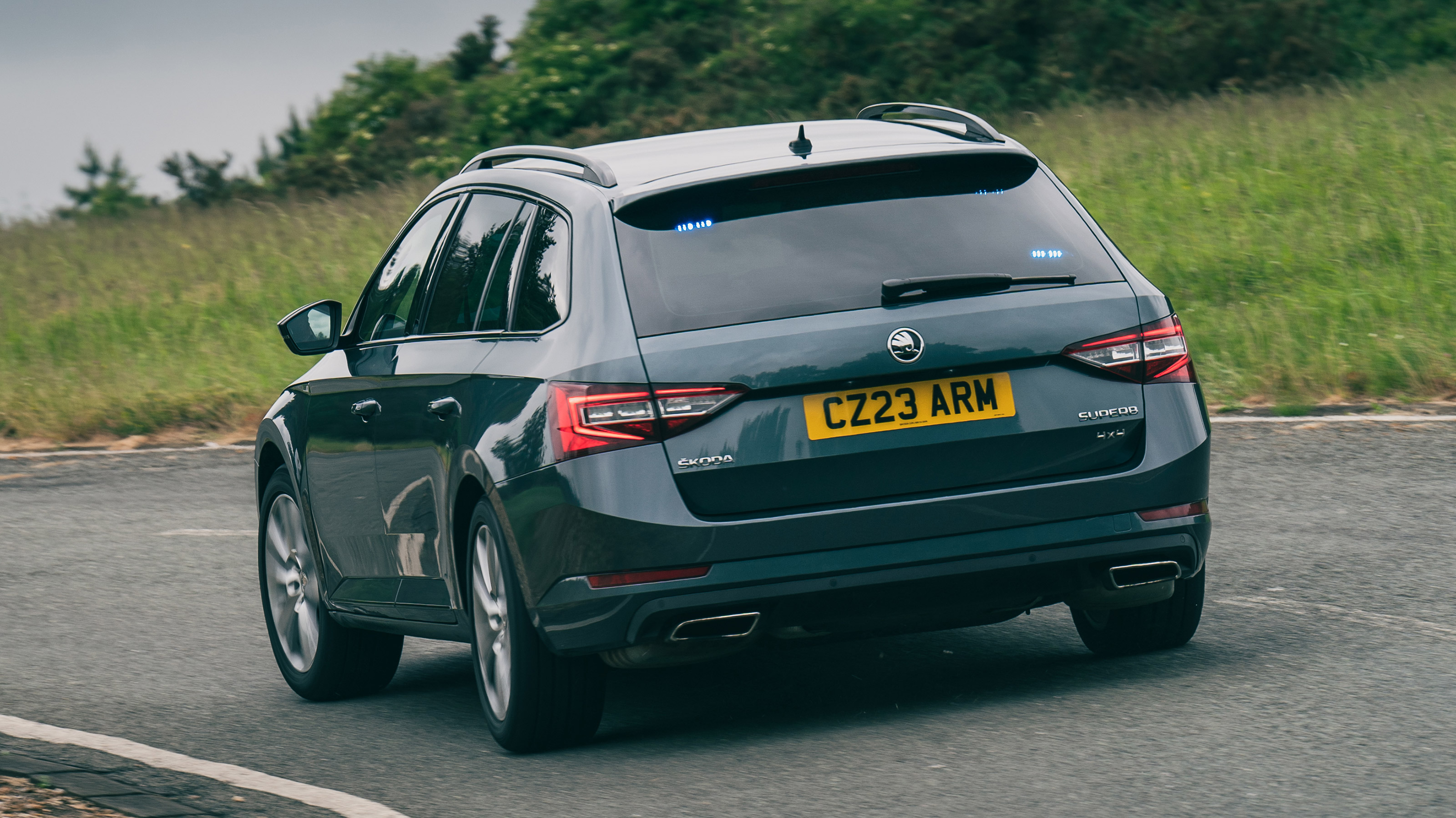 Armoured Skoda Superb Estate - rear