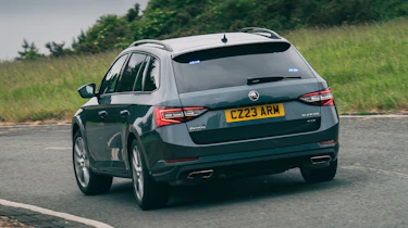 Armoured Skoda Superb Estate - rear