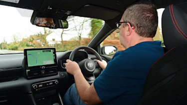John McIlroy driving the Toyota Yaris GR Sport hybrid