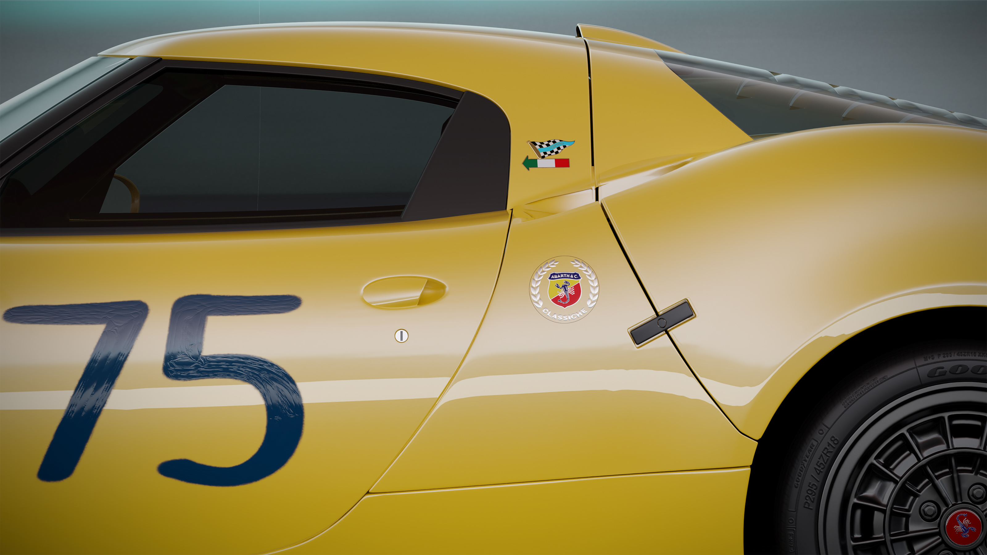 Abarth Classiche 1300 OT render - side details 