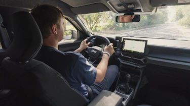 Alastair Crooks driving the Dacia Duster