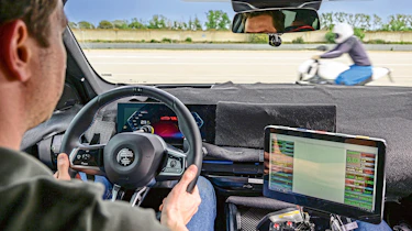 Holger Priess driving the BMW X3 prototype