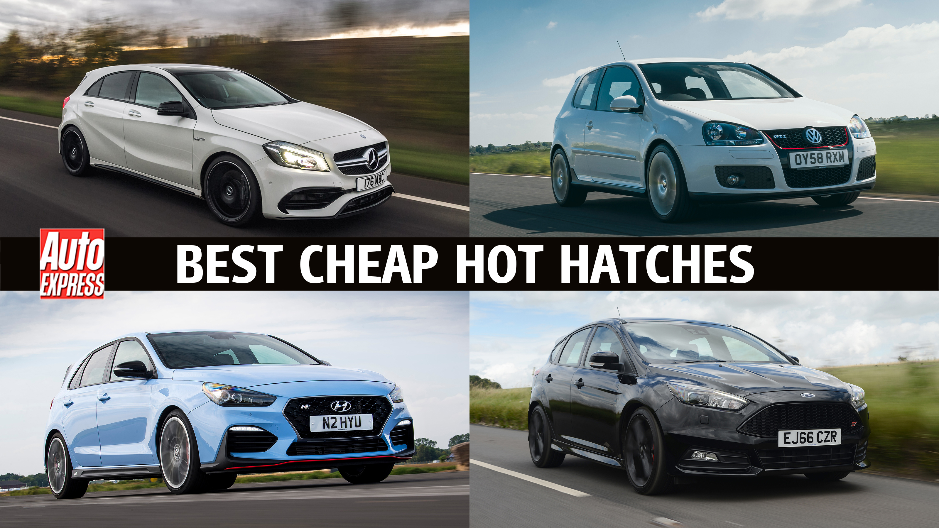 Best cheap hot hatches - four way header image