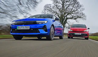 Vauxhall Astra Electric and Cupra Born - front tracking