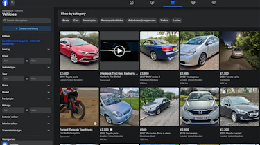 Facebook Marketplace homescreen