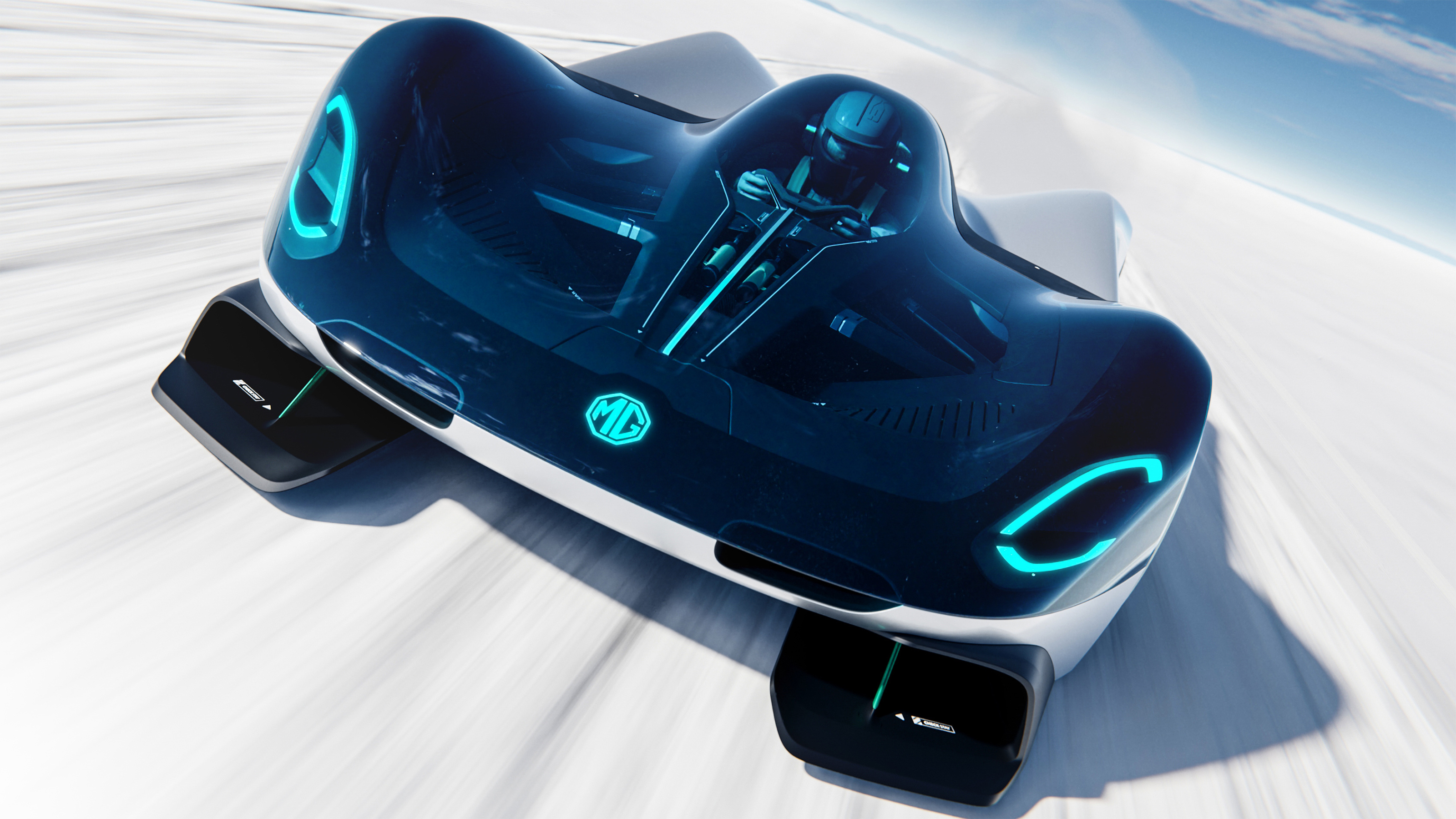 New MG EXE181 concept - Front shot on the salt flats