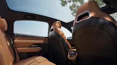 The new Mazda EZ-6 rear seats and sunroof