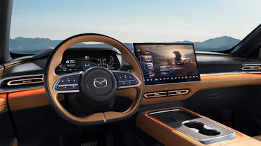 The new Mazda EZ-6 front drivers view