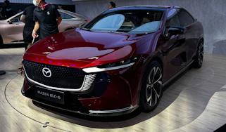 The new Mazda EZ-6 front 3/4