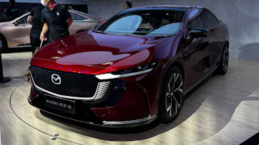 The new Mazda EZ-6 front 3/4