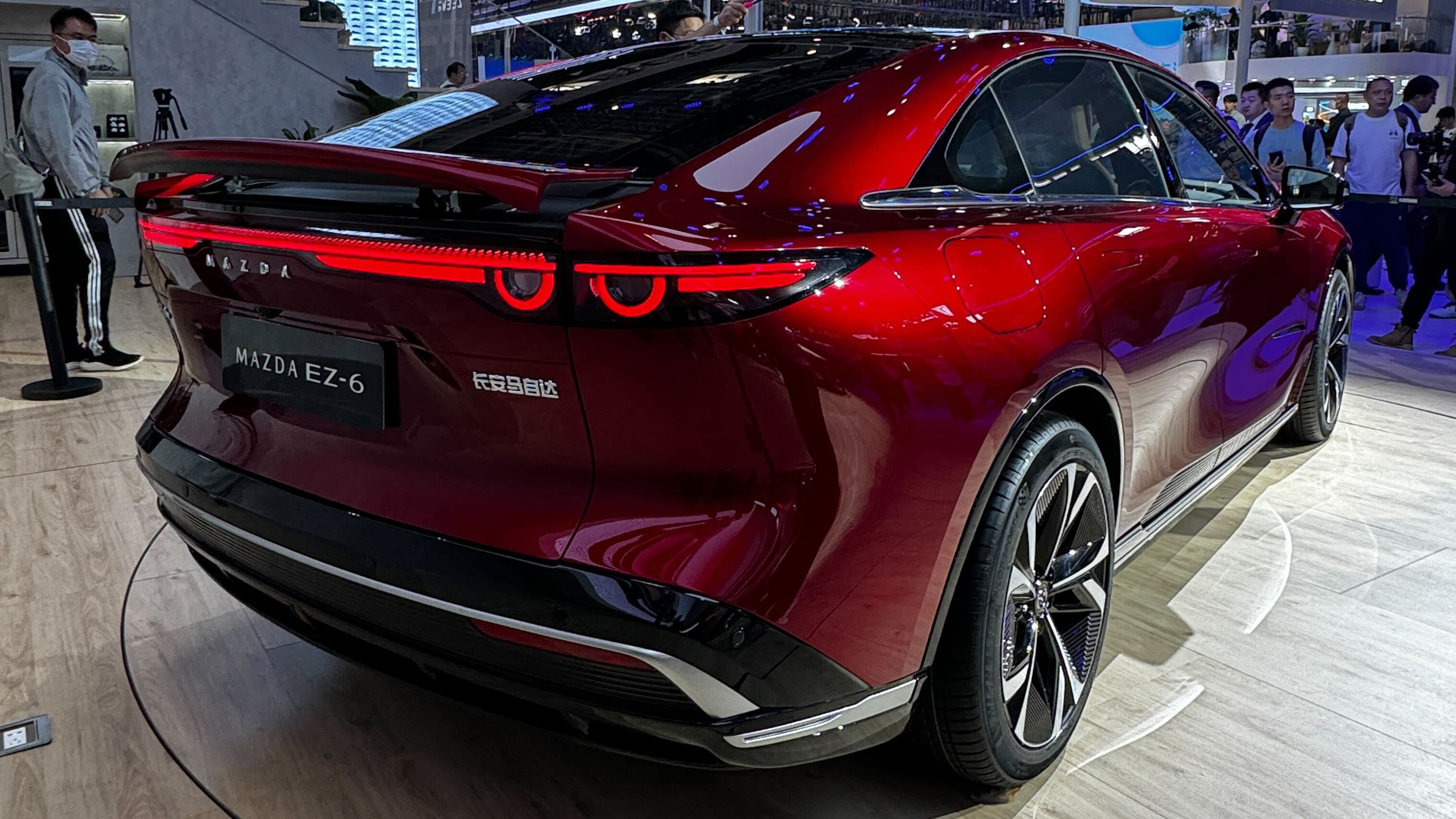 The new Mazda EZ-6 rear 3/4