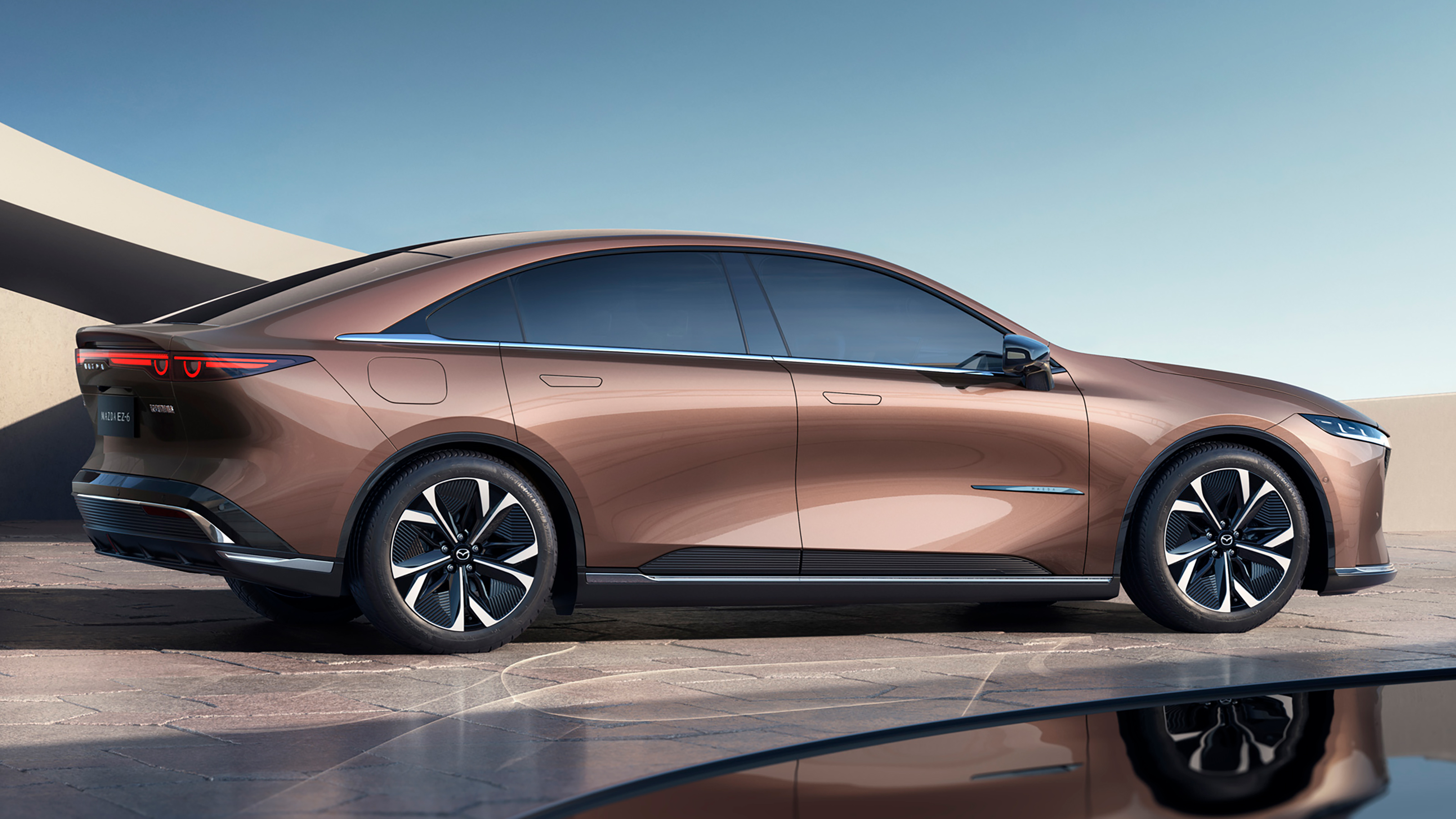 The new Mazda EZ-6 side shot