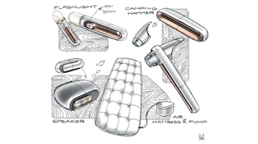 Sketches of the new Smart #5 mid-size SUV - interior