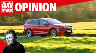 Mike Rutherford opinion - Skoda Enyaq tracking shot