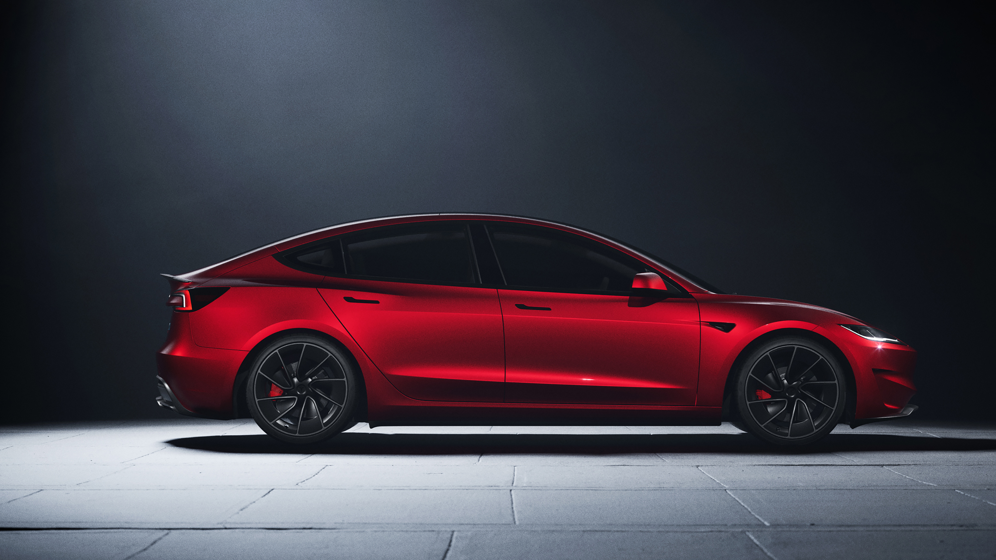 Tesla Model 3 Performance side