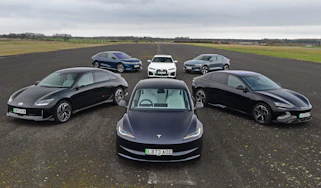 Selection of electric company cars - static