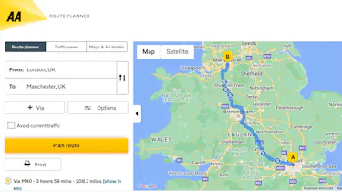 AA Route Planner