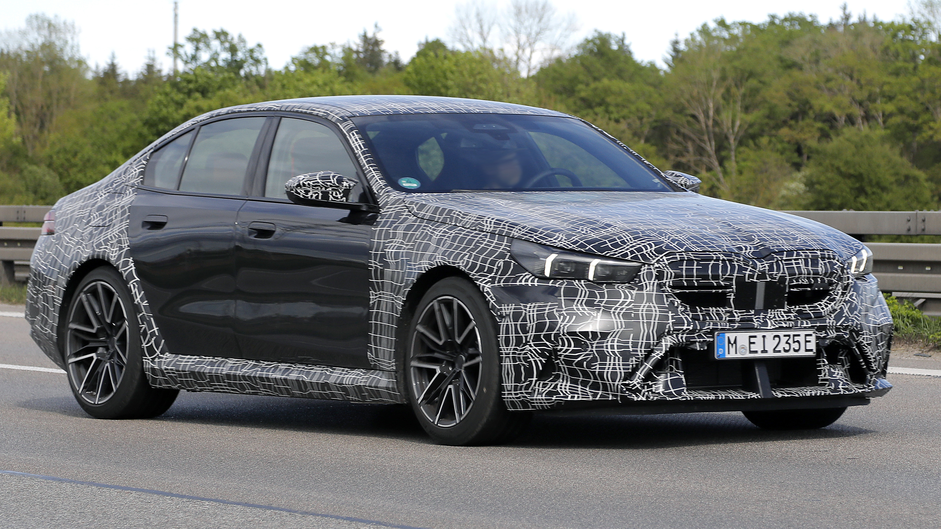 M5 spy shot - front on the road