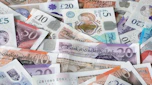 Assortment of pound notes