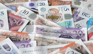 Assortment of pound notes