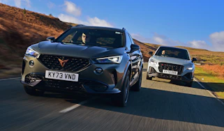 Cupra Formentor and Audi SQ2 - front tracking
