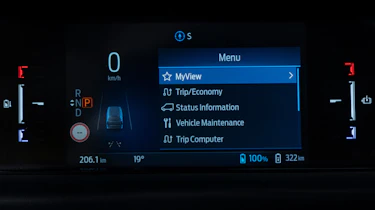 Ford E-Transit Custom - dashboard screen