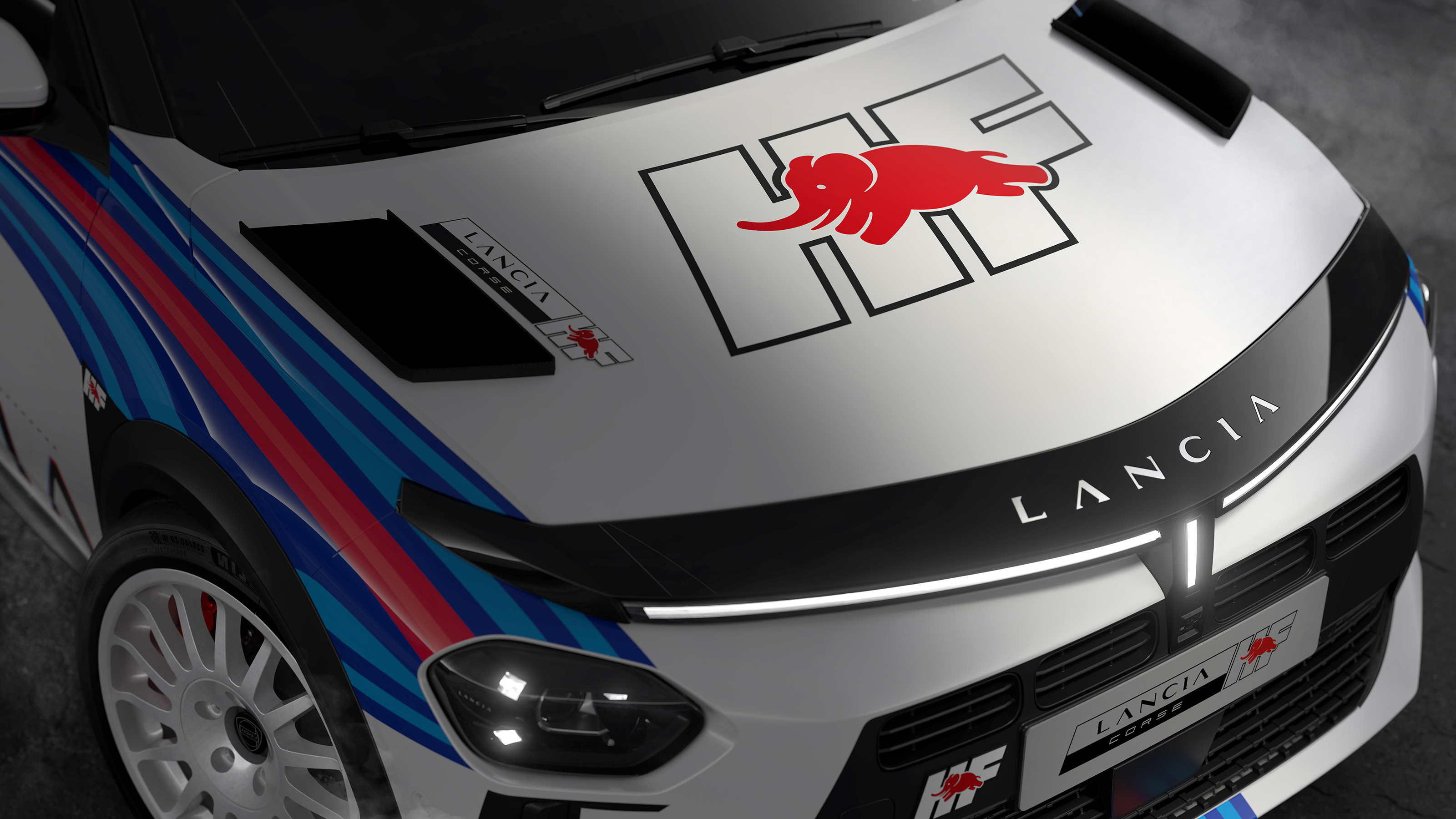 Lancia Ypsilon HF bonnet details