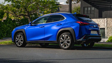 Lexus UX 350h+ F-Sport - rear 3/4 static
