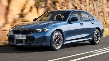 BMW 3 Series Facelift dynamic on a mountain road