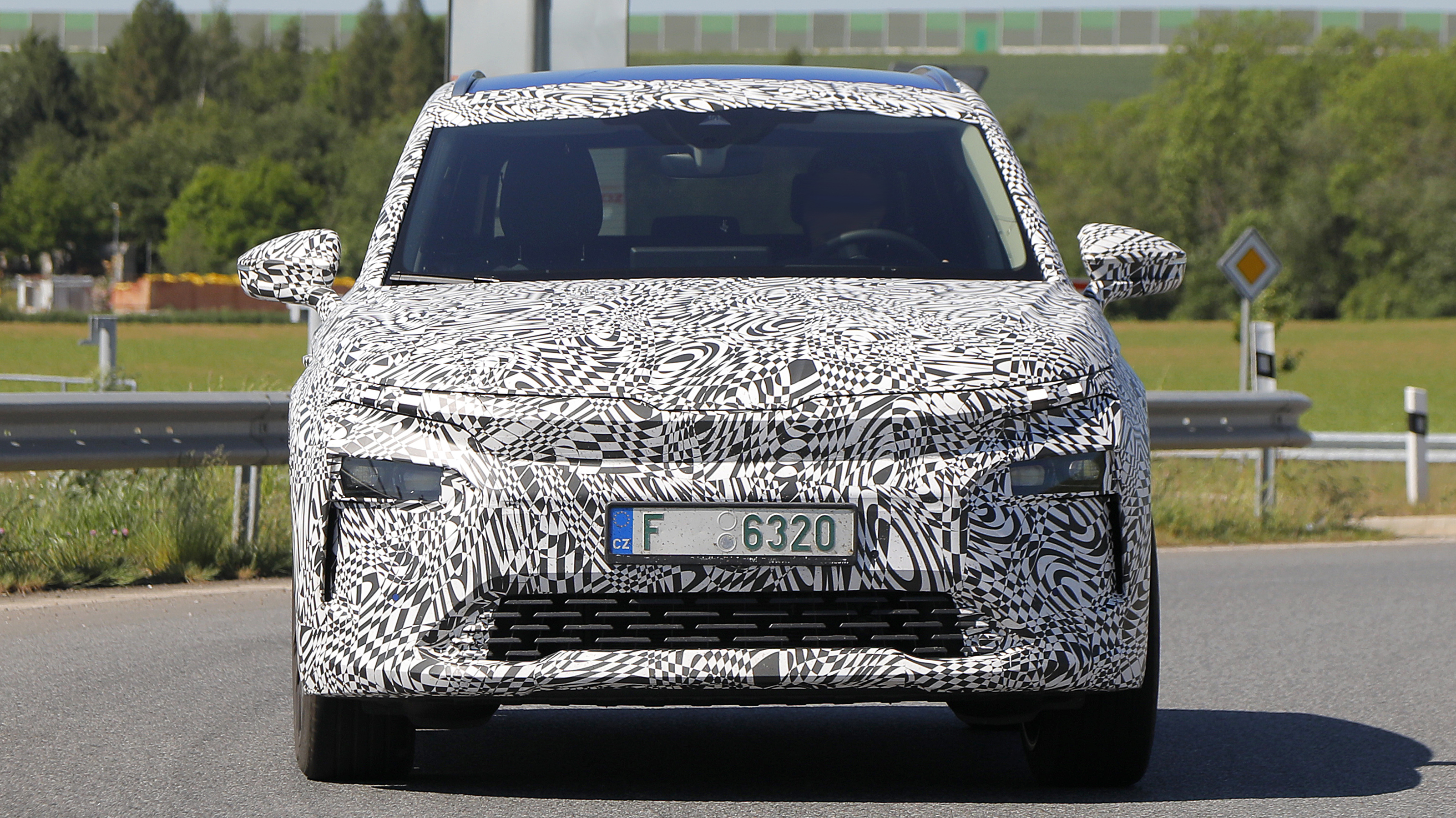 Skoda Elroq electric SUV - stationary front shot