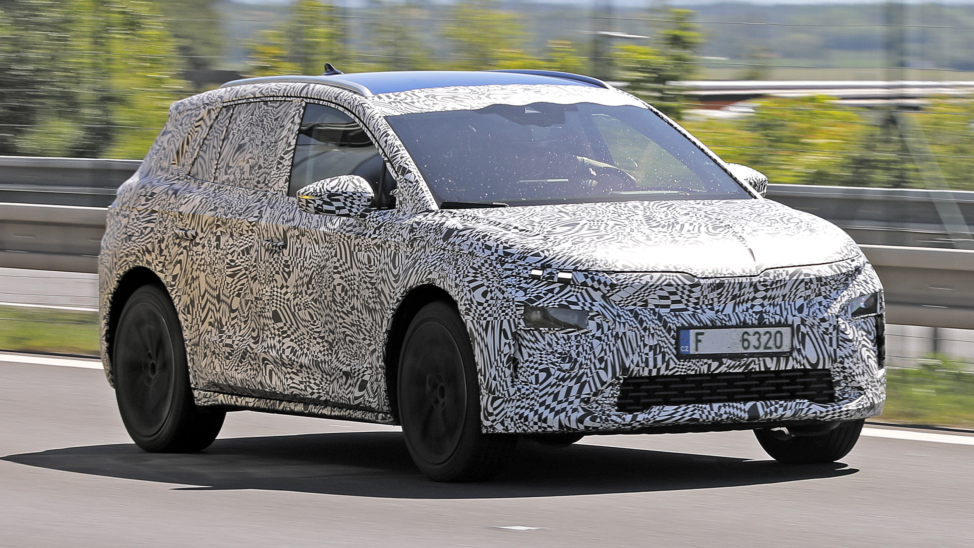 Skoda Elroq electric SUV - front 3/4