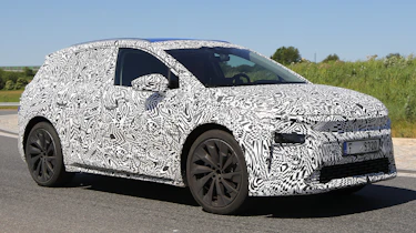 Skoda Elroq electric SUV - stationary front 3/4
