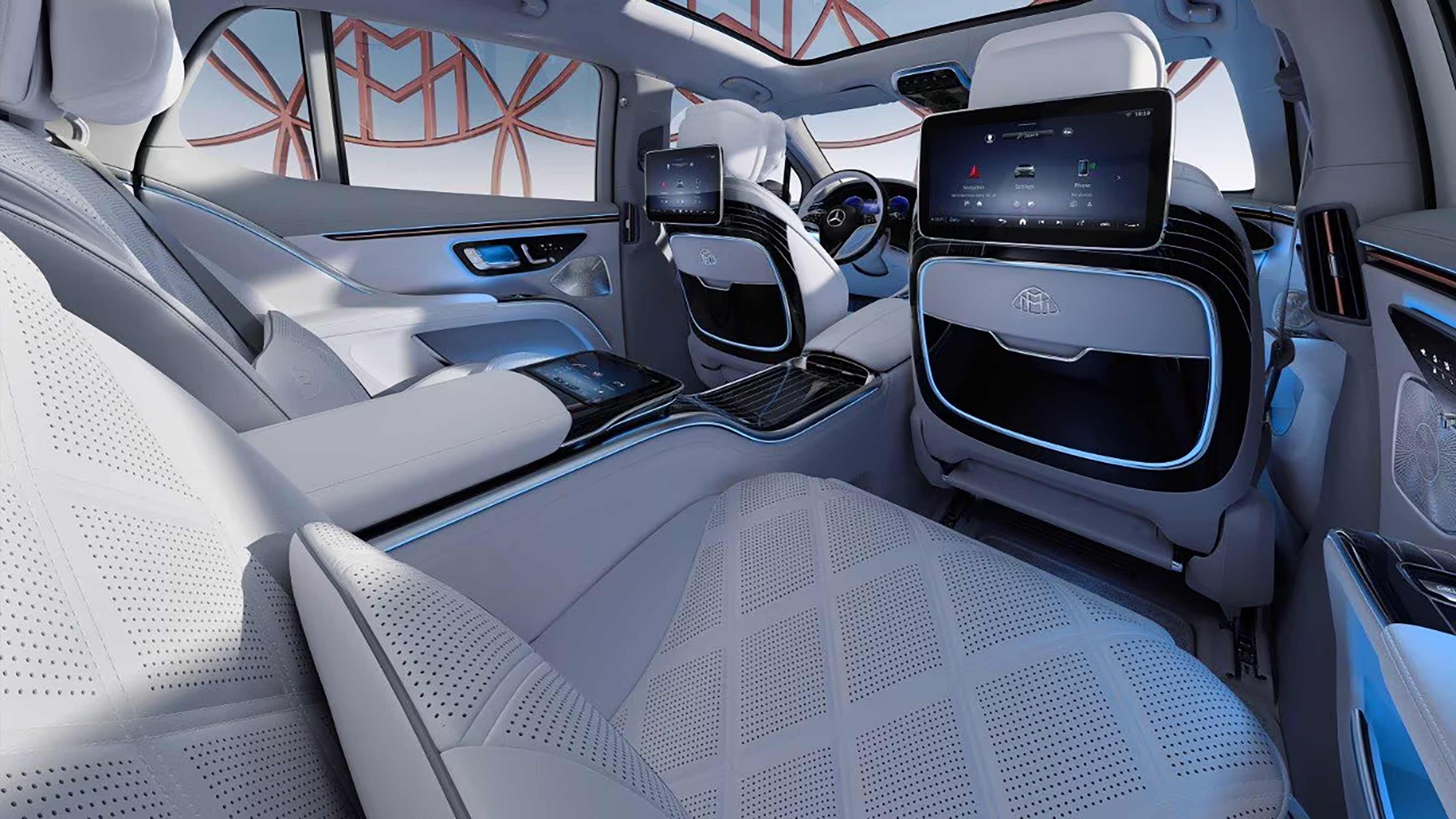 Mercedes-Maybach EQS SUV rear interior
