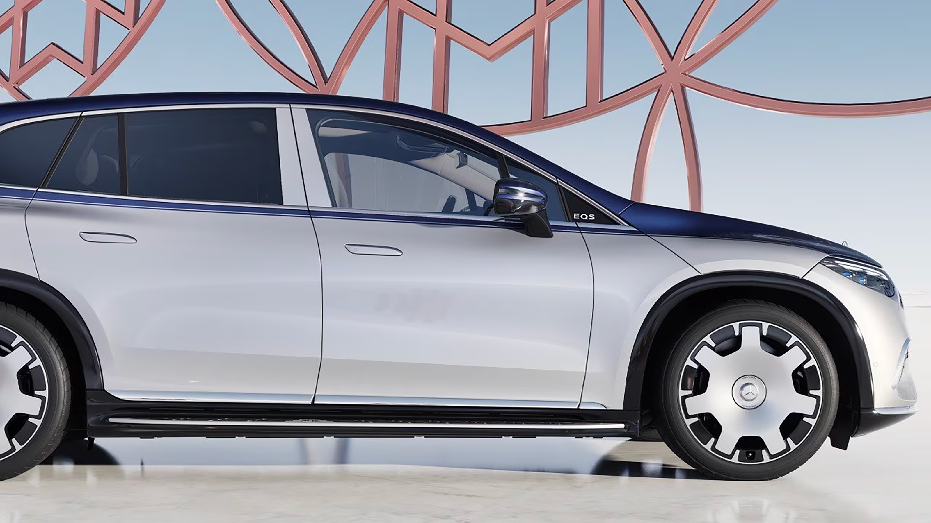 Mercedes-Maybach EQS SUV side feature shot