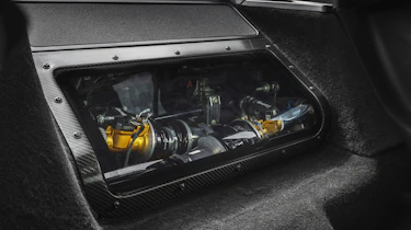 Ford Mustang GTD interior view of suspension