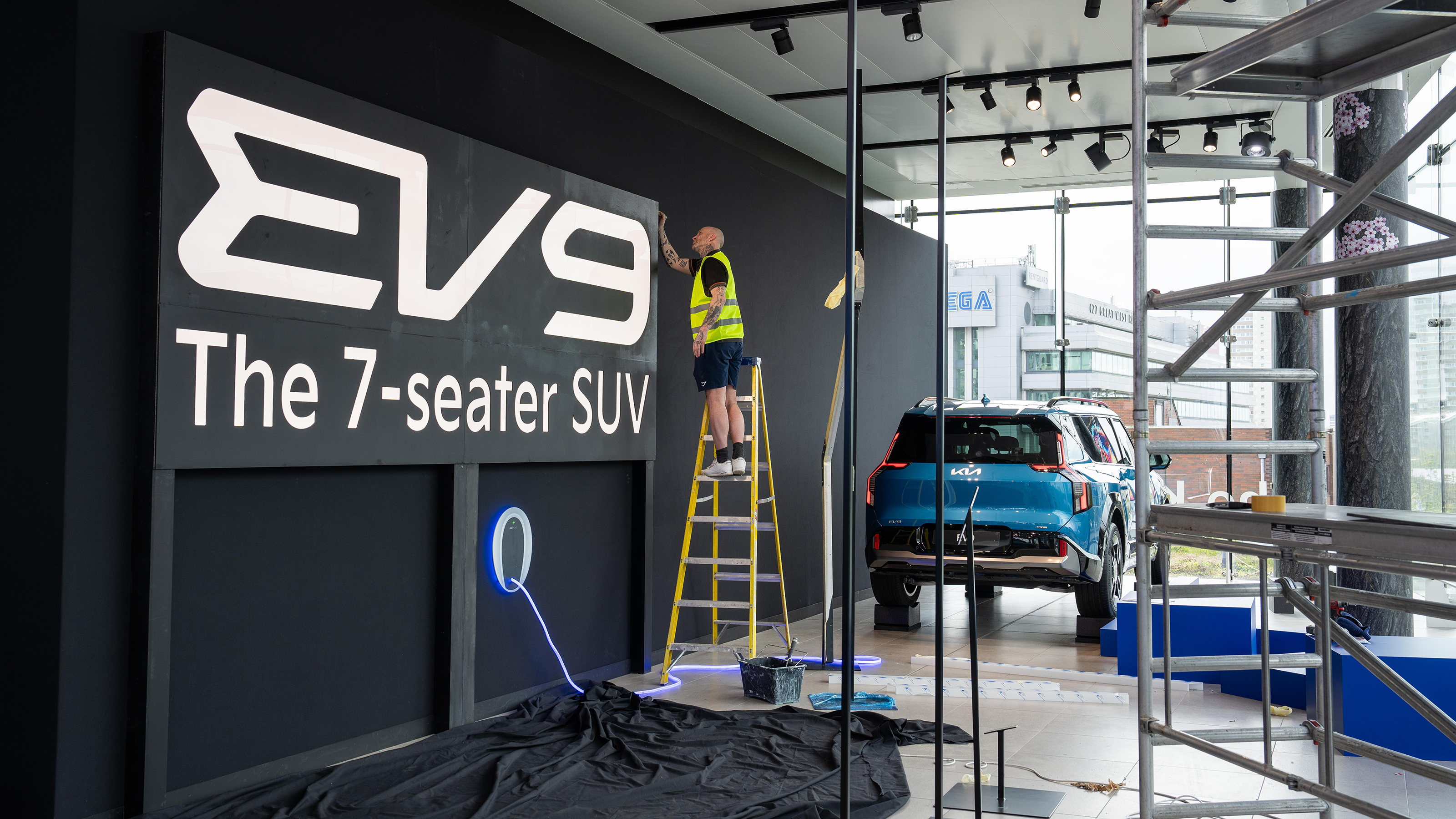 EV9 wall sign