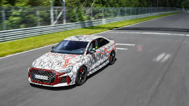 Audi RS 3 facelift disguised 2024 nurburgring finish