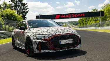 Audi RS 3 facelift disguised 2024 nurburgring