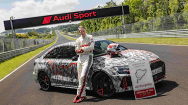 Audi RS 3 facelift disguised 2024 nurburgring