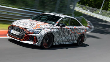 Audi RS 3 facelift disguised 2024 nurburgring