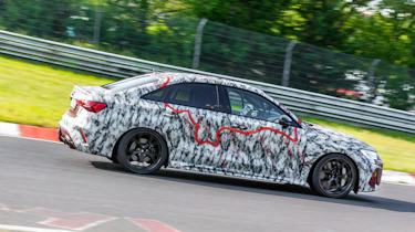 Audi RS 3 facelift disguised 2024 side