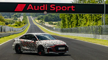 Audi RS 3 facelift disguised 2024 nurburgring straight